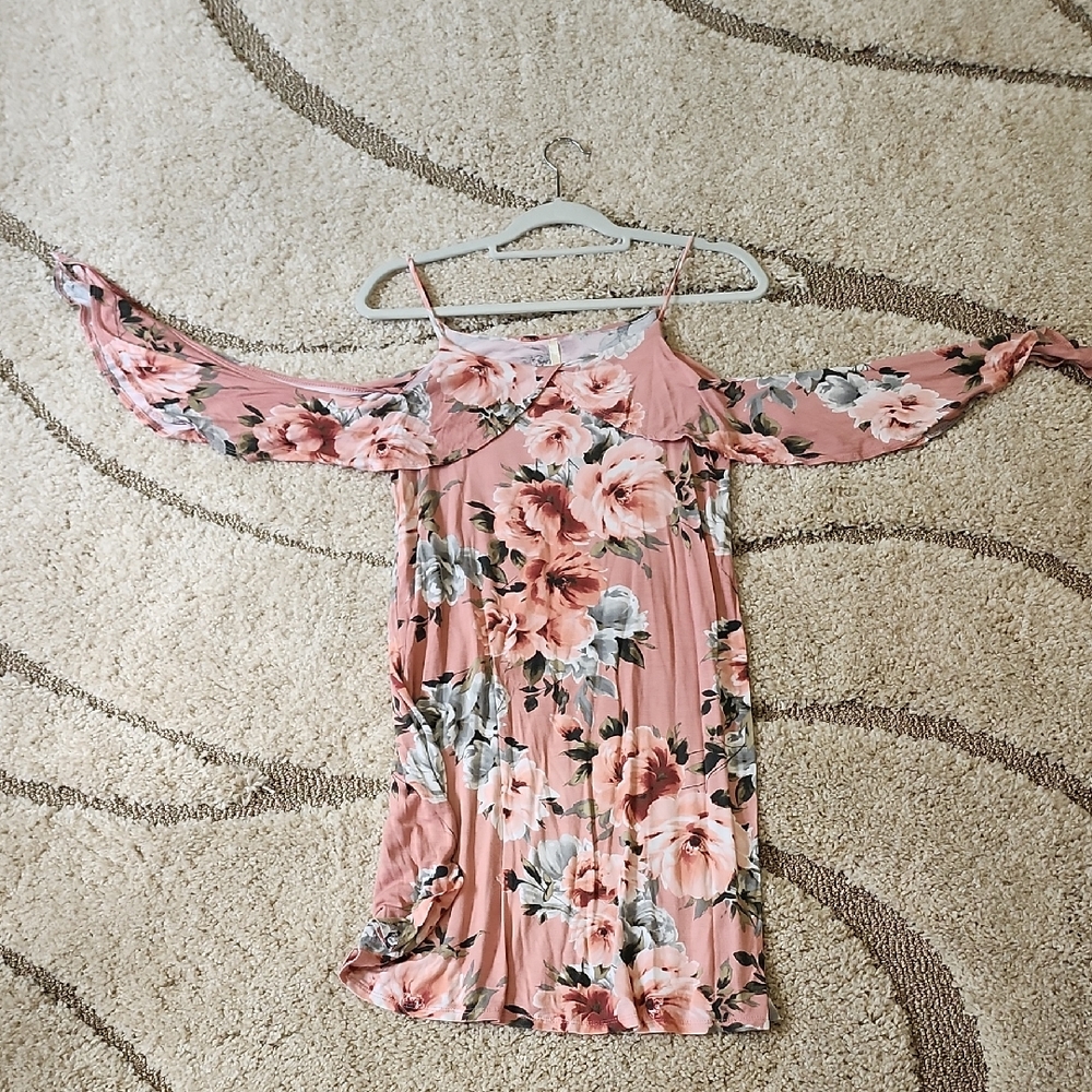 Floral Pink Midi Dress